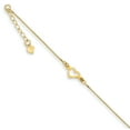 thumbnail image 1 of 14K Yellow Gold Adjustable Heart Anklet, 1 of 2