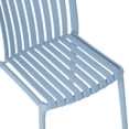 thumbnail image 6 of WestinTrends Playa Outdoor Stackable Polypropylene Plastic Dining Side Chairs (Set of 2), French Blue, 6 of 13