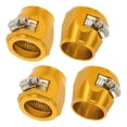 thumbnail image 1 of 4pcs 12AN Hose Finisher Clamp Aluminium Alloy Fuel Line Hose Clips, Gold, 1 of 7