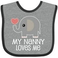 thumbnail image 3 of Inktastic My Nanny Loves Me Grandchild Boys or Girls Baby Bib, 3 of 4
