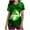 #7 Green, variant on Luxalzxs Womens Scrub_Tops St. Patrick's Day Print Short Sleeve V-Neck Nursing Uniform Medical Scrubs Workwear