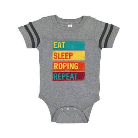 

Inktastic Calf Roping Rodeo Eat Sleep Roping Repeat Gift Baby Boy or Baby Girl Bodysuit