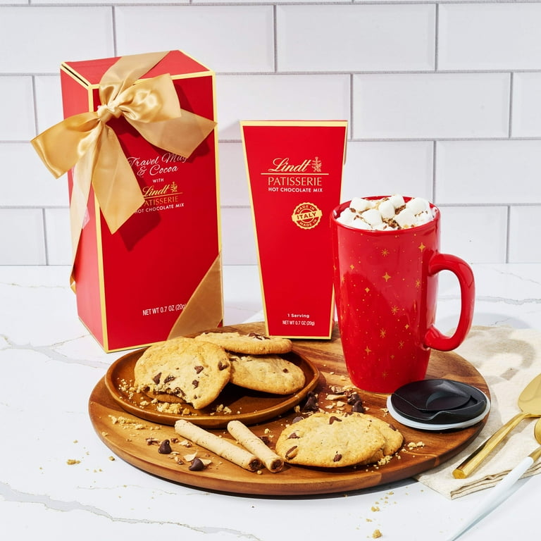 Thoughtfully Travel Mug and Hot Cocoa Gift Set, Includes Lindt