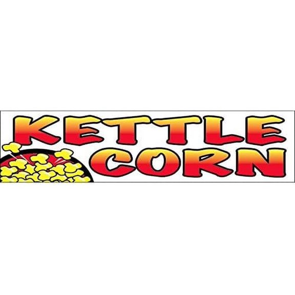 4 Less Co 2x10 Ft Kettle Corn Vinyl Banner Sign wb