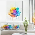 thumbnail image 1 of Rose Multicolore avec Éclaboussures de Couleur - Impression sur Toile Florale, 1 of 4