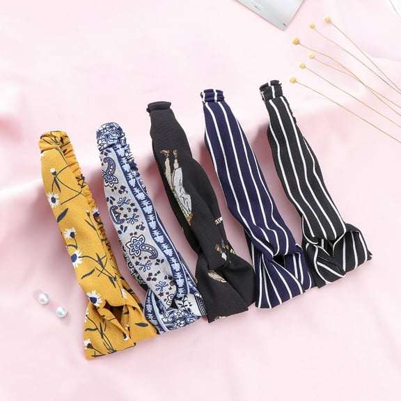 LOLIPPYY Decorative Headbands for Women with Knot Design in Navy Blue 1Pack