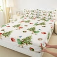 thumbnail image 3 of Homewish Green Xmas Tree Twin Sheet Sets for Child, Kawaii Farm Duck Animal Twin Fitted Sheet, Santa Claus Gifts Flat Sheet, Lightweight Room Decor, 3pcs, 3 of 7