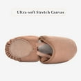 thumbnail image 4 of Stelle Girls Pirouette Lyrical Half Sole Ballet Jazz Canvas Shoes Turning Shoes Practice Dancing Shoes for Girls/Women/Boy/Men/Adult,Tan, 4 of 7