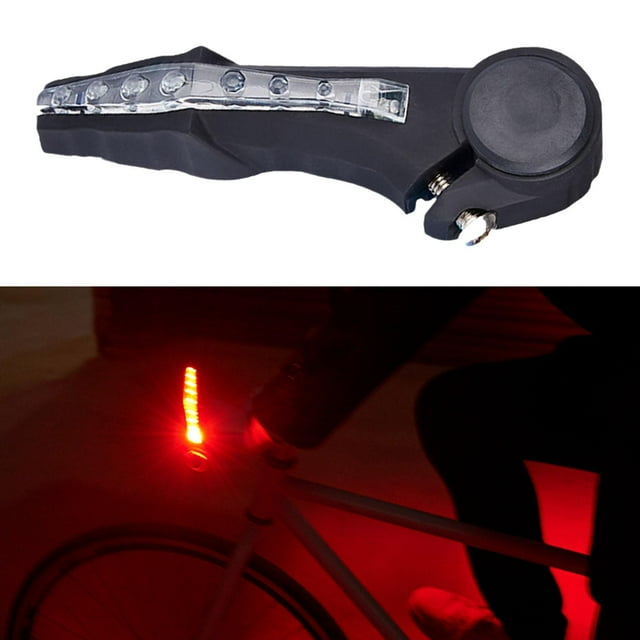 Manillar de bicicleta de montaña Baoblaze Luces LED de señal Lámpara de advertencia de seguridad roja