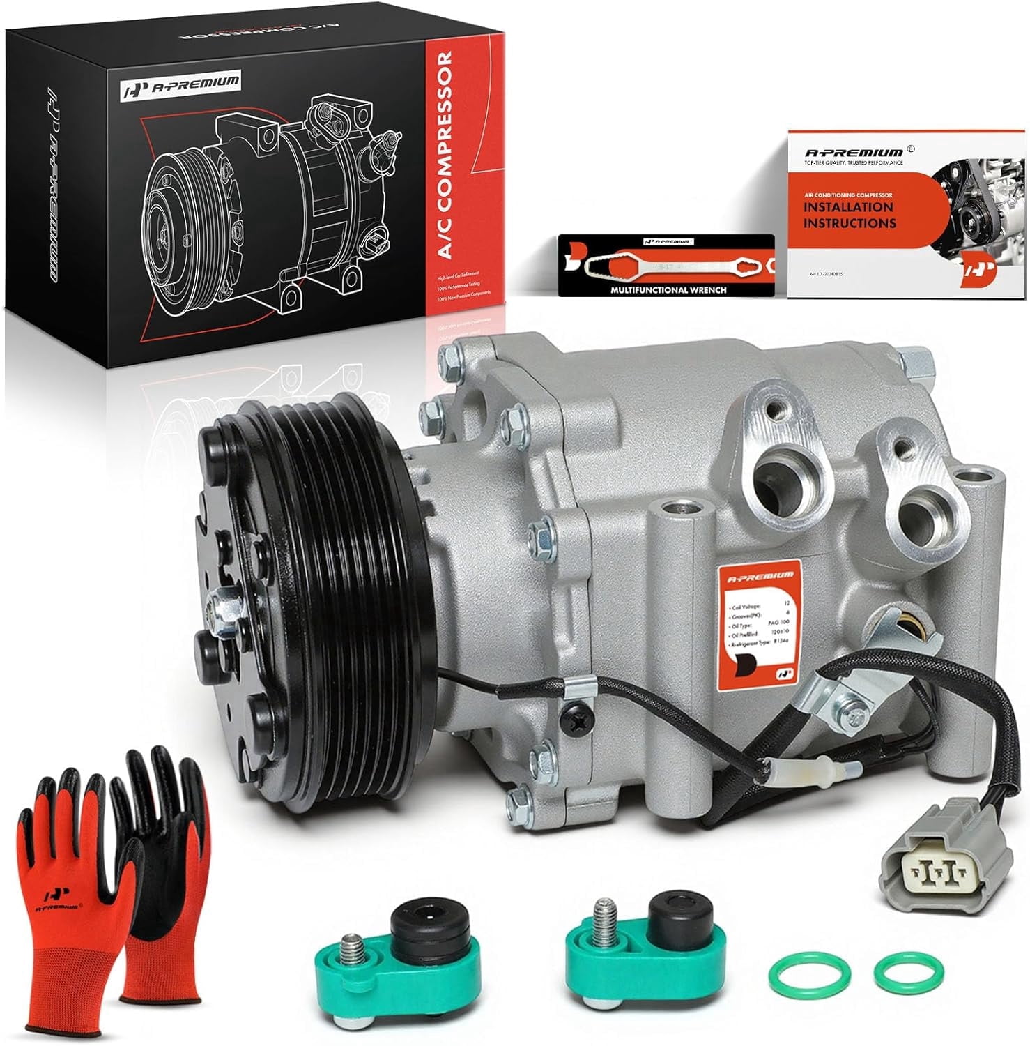 Denso 471-1276 New Compressor with Clutch Fits select: 2003-2004