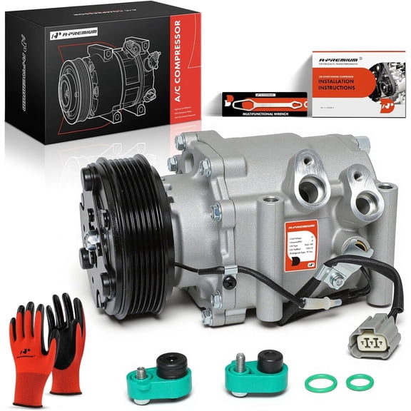A-Premium AC Compressor with Clutch Compatible with Honda Civic 2002-2005 Acura EL 2001-2005 L4 1.7L