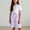 Purple, variant on Girls Pants Size 5-6Y Kids Striped Elastic Waist Shorts Five Length Solid