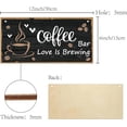 thumbnail image 2 of Wood Coffee Sign Coffee Bar Sign Wood Plaque Hanging Sign Coffee Station Wall Decor Rustic Wall Art for Front Door Home Farmhouse Kitchen Housewarming 12x6Inch Coffee Bar Love is Brewing DIY, 2 of 6