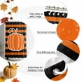thumbnail image 5 of Shower Curtain 36"W x 72"L Autumn Thanksgiving Simple Pumpkin Stripes Fabric Shower Curtains Set with Hooks Water Repellent Bathroom Curtains Machine Washable Bathroom Accessories, 5 of 6