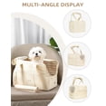 thumbnail image 3 of Bolsa de transporte para mascotas ONECUTE para perros pequeños, gatos y conejos, color beige, 3 of 8