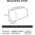 thumbnail image 5 of XmhyTop 2 Pcs Chenille Stretch Armrest Covers for Chairs and Sofas Couch Solid Color Non-Slip Arm Covers Armchair Slipcovers for Recliner with Twist Pins, Cream, 5 of 5