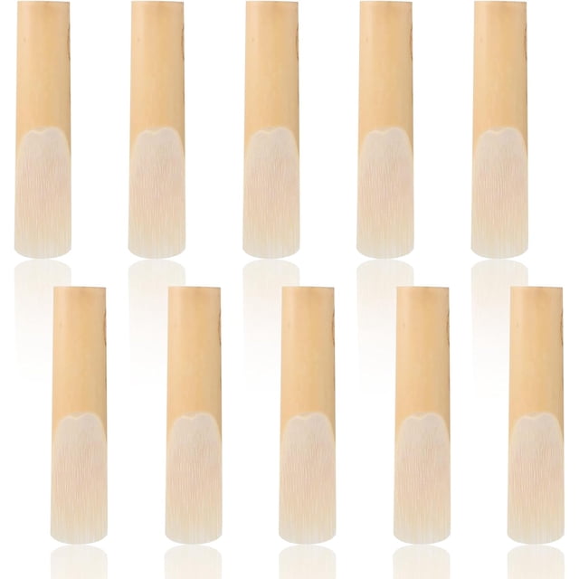 HJZHII 10PCS Alto Saxophone Reeds Strength 25 Professional Alto Sax Reeds Thinner Reed Tip Traditional Sax Reed for Saxophone Beginner Player Educators Easy Play