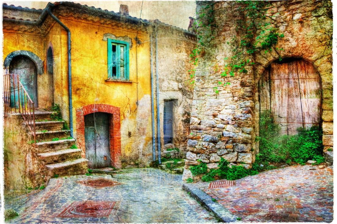 Alley in South Italy Canvas wall Art prints high quality great value 