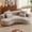 Camel, variant on Boucle Curved Sofa 79.5" with 2 Pillows, 3-Seater Curved Couch | Upholstered Curved Sofa, Modern Deep Seat Floor Lounge Curved Couch with Armrest, No Assembly for Living Room Bedroom