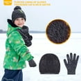 thumbnail image 5 of Vbiger Kids Warm Knit Hat, Scarf & Glove Set, Fleece Lined, 3-Piece, 5 of 6