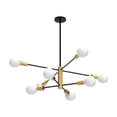 thumbnail image 4 of Lámpara KAISITE Modern Sputnik de 8 luces negra y dorada, 4 of 9