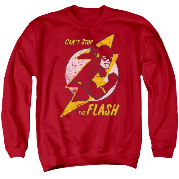 DC Comics Flash Flash Bolt Adult Crewneck Sweatshirt Red