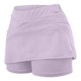 thumbnail image 6 of Lcziwo Tennis Skorts for Women Mid Waist Solid Color Skirts with Liner Athletic Yoga Workout Skorts Lightweight Summer 2025 Skirts Purple,S, 6 of 6