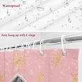thumbnail image 6 of Christmas Snowman Bathroom Shower Curtain Snowflake Bird Xmas Snowman Pink Snow Scene Waterproof Washable Shower Curtains for Bathtub Bath Decor with Grommets and Hook 66 X 72 Inch, 6 of 8