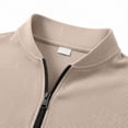 thumbnail image 4 of Rvwovn Men's Quarter-Zip Sweater, Short Sleeve Waffle Textured Knit Lightweight for Casual & Golf Wear, 4 of 5