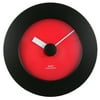10'' Round Black Wall Clock with Red Dial