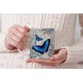 thumbnail image 7 of WIRESTER 11 Oz Ceramic Tea Cup Coffee Mug With Handgrip for Gifts, Vintage Vintage Blue Morpho Butterfly, 7 of 7