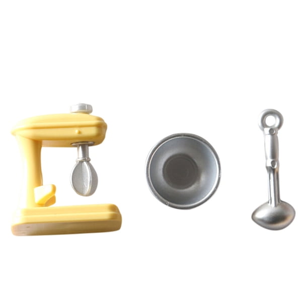 KAKOWELY 2 mini batidoras de juguete de cocina vívidas, modelo de casa de juegos, mini decoración de cocina