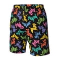 thumbnail image 4 of Balery Colorful Geometric Dog Traje de Baño Estilo Hawaiano para Hombre, Shorts de Secado Rápido con Bolsillos-X-Large, 4 of 6