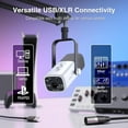 thumbnail image 5 of FIFINE AM8 Dynamic Microphone with Boom Arm Stand, USB XLR Gaming Microphone Kit for PC Computer PS5 with RGB, Mute, Headphone Jack for Streaming AM8T, White, 5 of 10