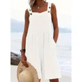 thumbnail image 5 of Plus Size Women's Casual Wide Leg Shorts Jumpsuit with Belt & Button Pockets – Loose Fit Summer Overalls, 5 of 9