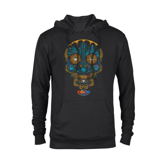 Disney and Pixar's Coco Sugar Skull T-Shirt - Pullover Hoodie for Adults - Customized-Black