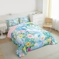 thumbnail image 3 of Castle Fairy Boys Girls Chic Floral Daisy Bedding Comforter Set 2pcs,Spring Garden Twin Comforter Sets Microfiber,Gradient Blue Cloud Sky Breathable Bedding Set,Super Cozy Room Decor,Reversible, 3 of 8