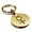 Gold, variant on Stainless Steel Mercury Alchemy Symbol Round Medallion Keychain Circle Ring