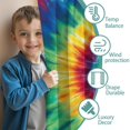 thumbnail image 3 of Blackout Kids Curtains,Colorful Rainbow Tie Dye Spiral Pattern Childrens Insulated Curtains Set Of 2,Bedroom Essentials,Toddler Room Decor 52"x63", 3 of 5
