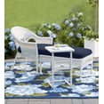 thumbnail image 4 of Plow & Hearth Hydrangeas Indoor/Outdoor Rug, 3'5"x 5'5" - Blue, 4 of 4