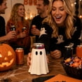 thumbnail image 6 of Halloween Beer Mug Holder, Freestanding Novelty Ghost Shaped Drink Display Rack For Cans Bottles And Bar Decor, Decorative Halloween Themed Bar Accessory for Party Decoration, 1Pc(Black,4.3x2.7x5"), 6 of 6