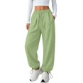 thumbnail image 4 of LIZUOJUN Wide Leg Sweatpants Women High Waisted Drawstring Baggy Casual Pants with Pockets for Streetwear Fall 3XL, 4 of 9