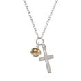 thumbnail image 2 of Delight Jewelry Goldtone Tan with Crystals Spinner I Have Plans for You Engraved Cross Zoey Necklace, 28", 2 of 4
