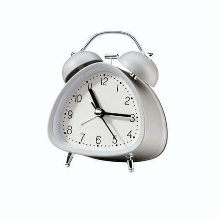 Analog Alarm Clocks, Cute Small Desk Clock, Alarm Clocks with Large Numbers, Silent Non-Ticking, Battery Powered, Table Clock for Bedroom, Travel, Kitchen, Bedside Desktop Decor