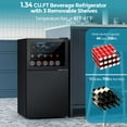 thumbnail image 6 of Auseo 2.6 Cu.ft Beverage Refrigerator with Freezer,2-Door Freestanding Small Refrigerator,Mini Fridge for Bedroom/Home/Office, 6 of 11