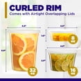 thumbnail image 4 of Deli Containers with Lids [48 Set] 8-16-32 oz, Food Storage Containers with Lids, Soup Containers for Restaurant, Stackable Plastic Containers, Meal Prep Containers, Leakproof, Freezer/Dishwasher, 4 of 8