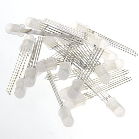 4 Prong Led Arduino 50pcs 5mm 4 pin RGB Multicolor Common Cathode LED for Arduino DIY ...