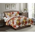 thumbnail image 3 of Suzy  3pc Reversible  Quilt Set Rust - Queen Size, 3 of 3