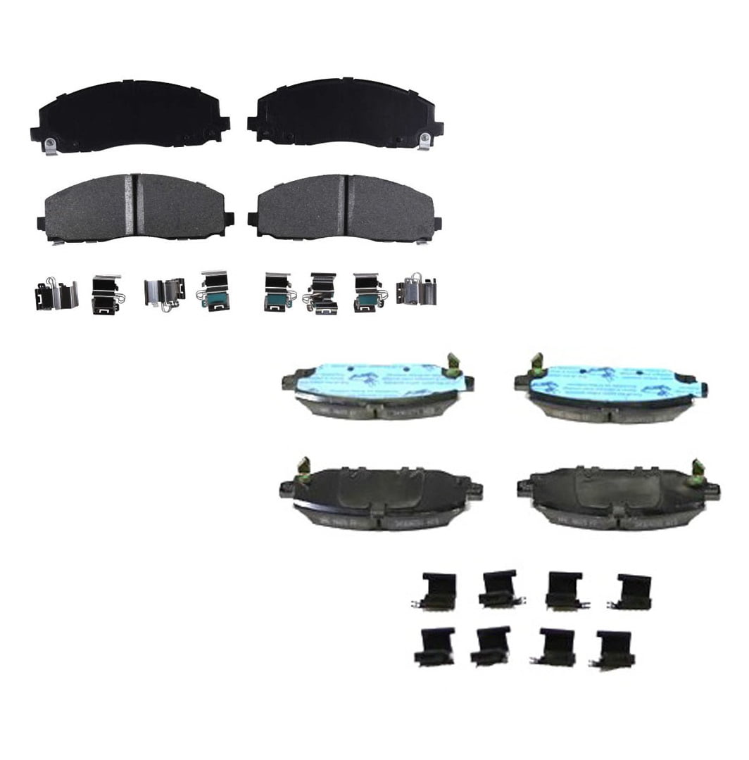 Genuine OEM Front & Rear Brake Pads Set Kit with Hardware & Acoustic