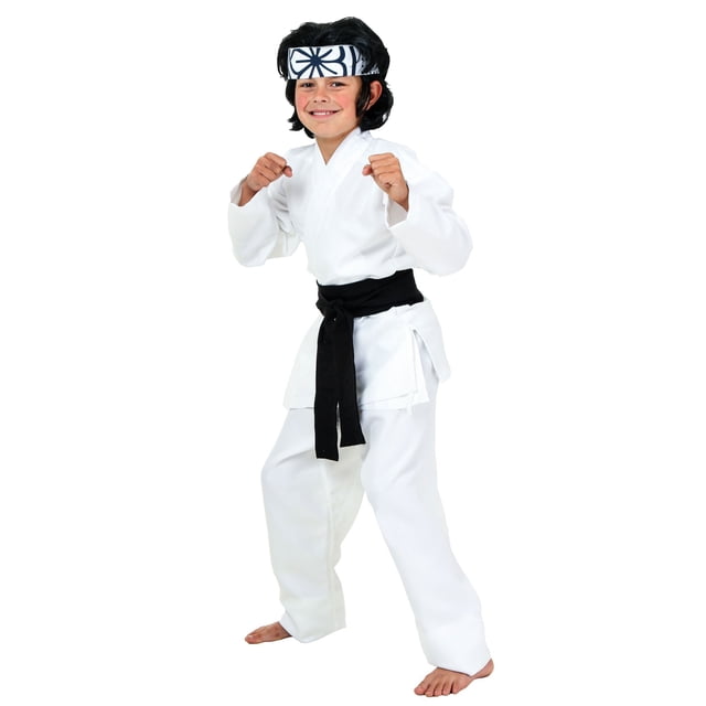 Child Karate Chop Daniel San Black Belt Costume